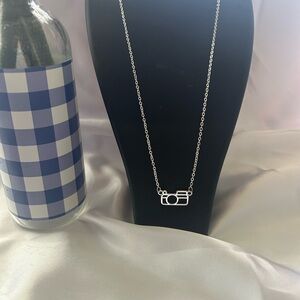 Tasis Silver Camera Pendant Necklace